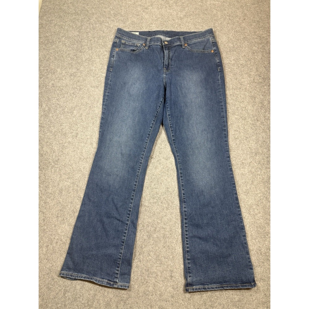 GAP Baby Boot Jeans Womens 33 16R Mid Rise Bootcut Stretch Medium Wash Denim
